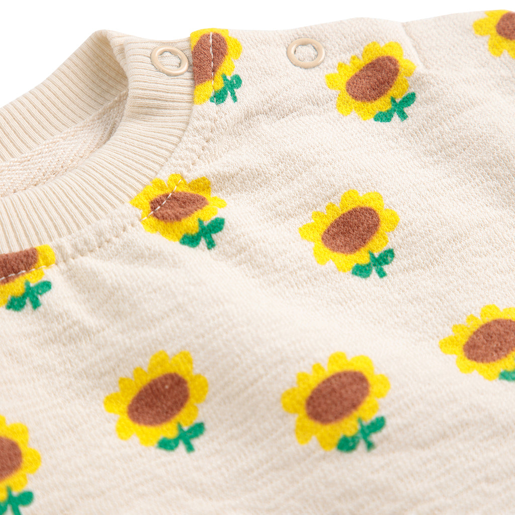Bobo Choses Baby Sunflower All Over Sweatshirt Beige