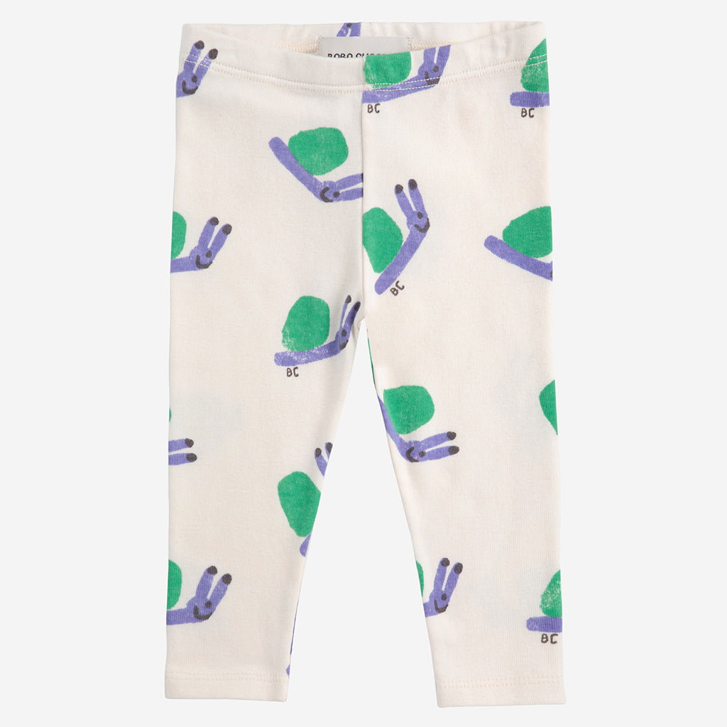 Bobo Choses Baby Funny Snail All Over Leggings Cream