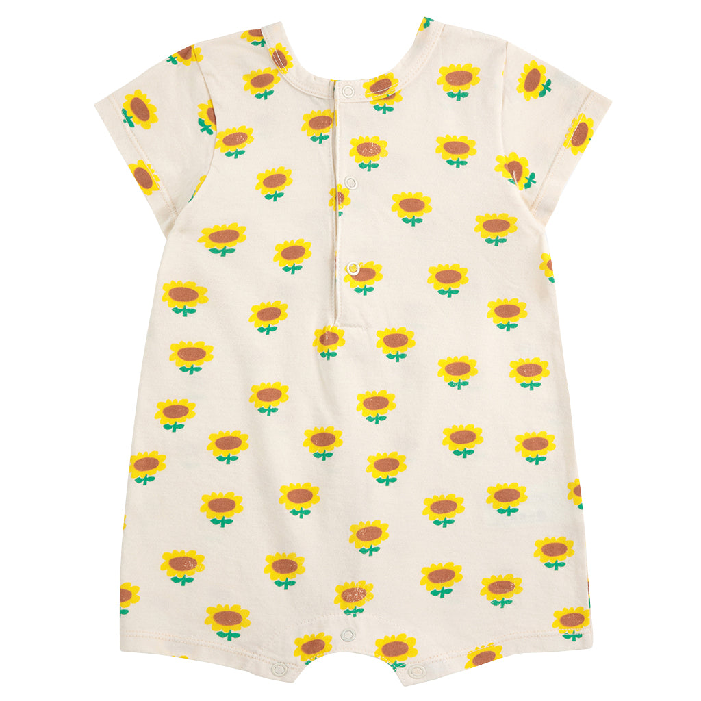 Bobo Choses Baby Sunflower All Over Romper Beige