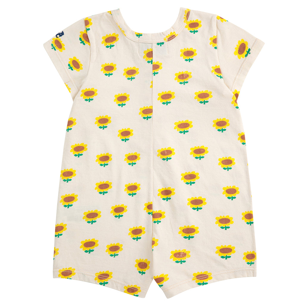 Bobo Choses Baby Sunflower All Over Romper Beige