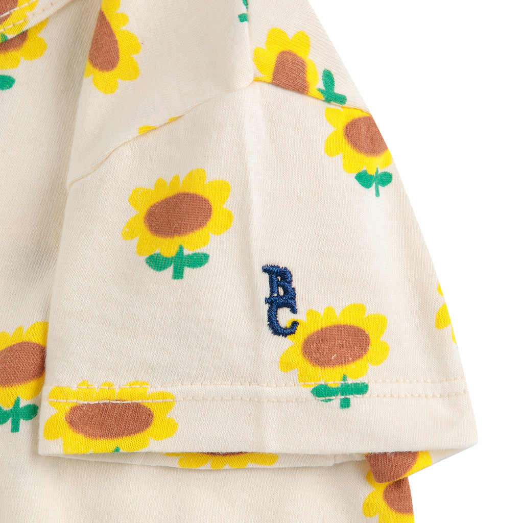 Bobo Choses Baby Sunflower All Over Romper Beige