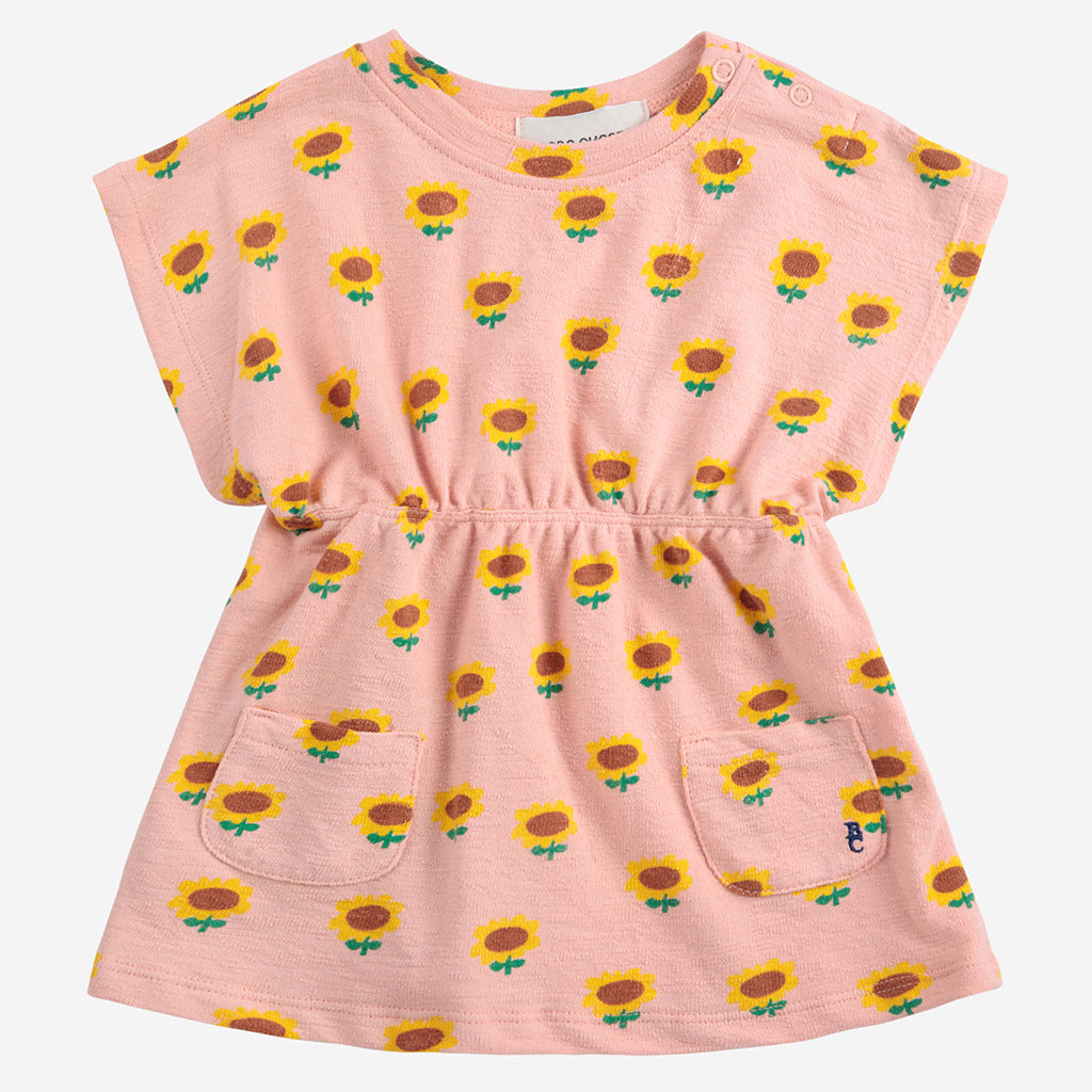 Bobo Choses Baby Sunflower All Over Dress Light Pink