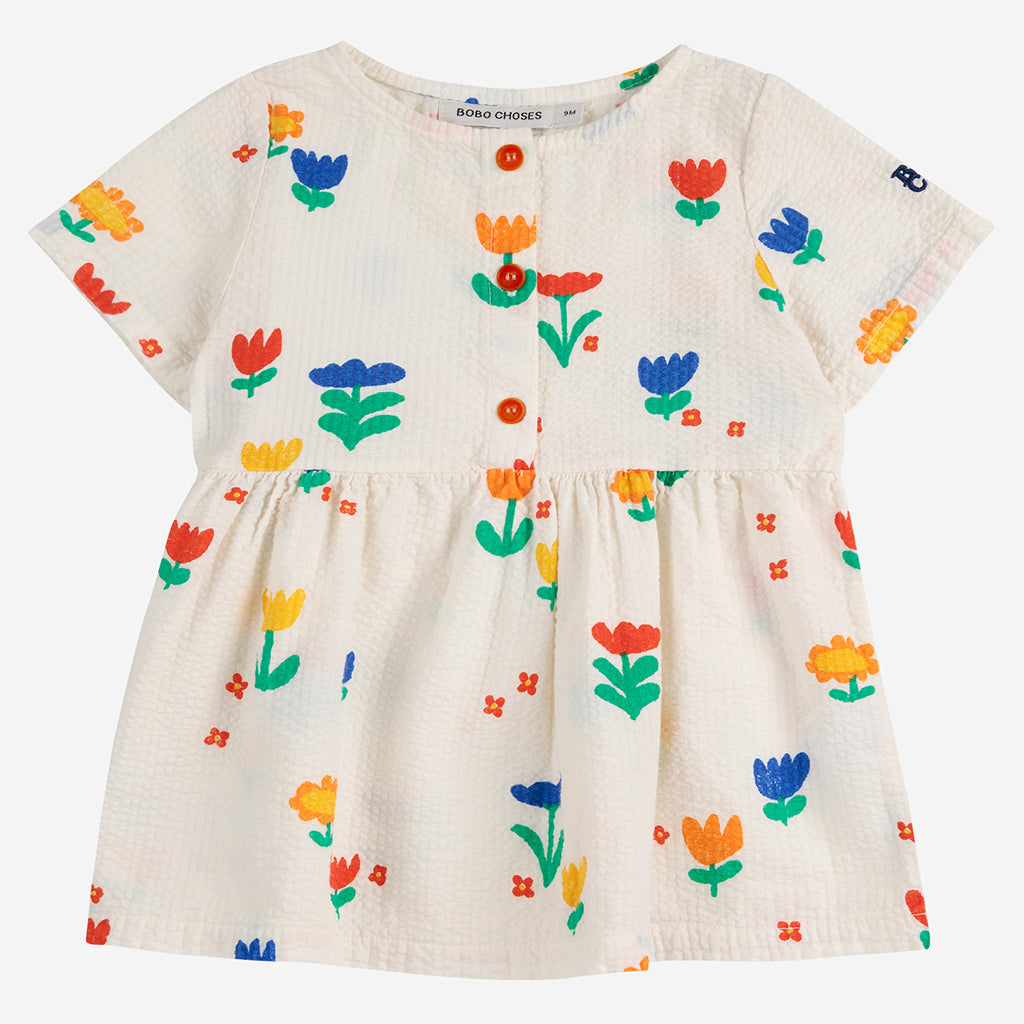 Bobo Choses Baby Garden Party All Over Dress Cream