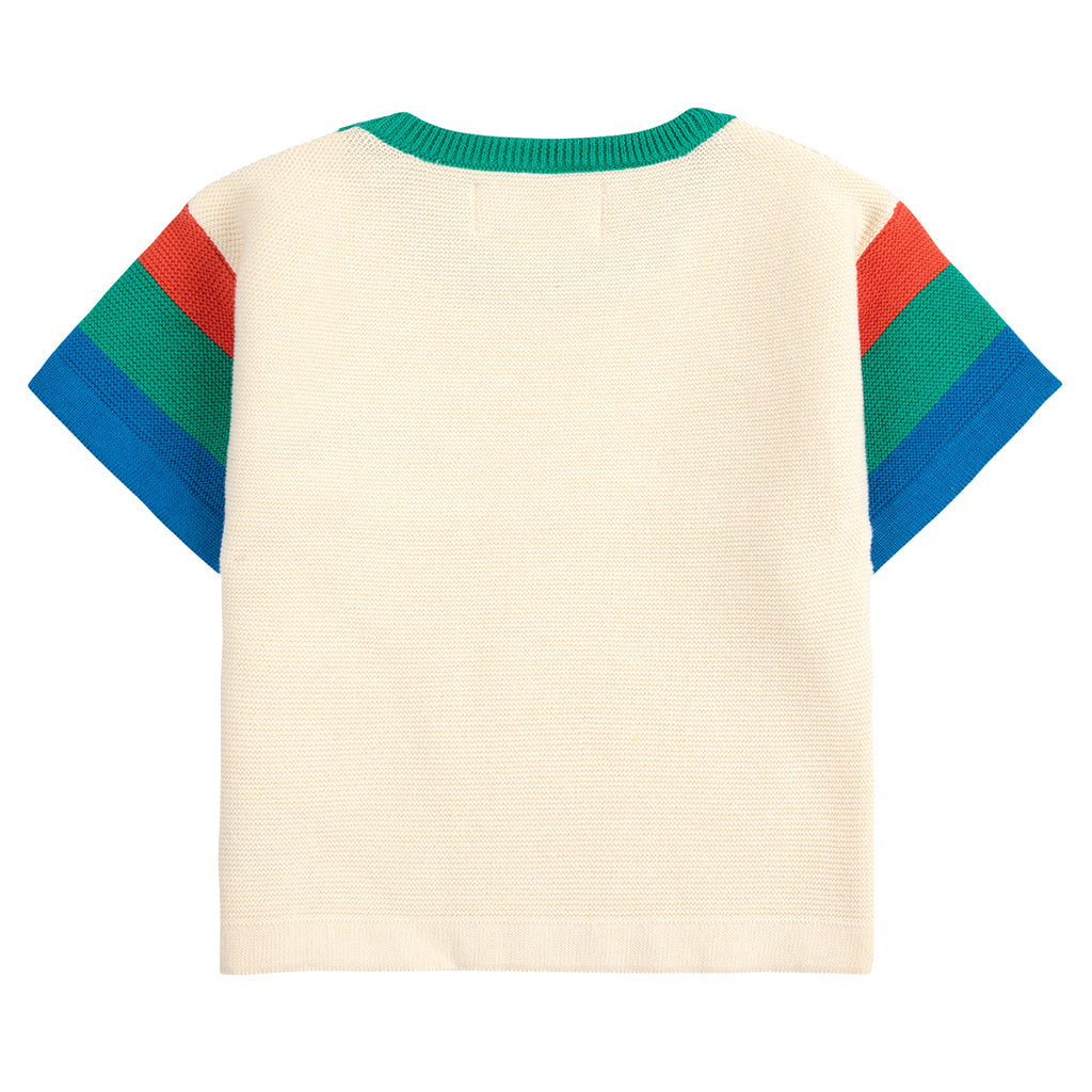 Bobo Choses Baby Colour Block Knitted T-shirt Cream