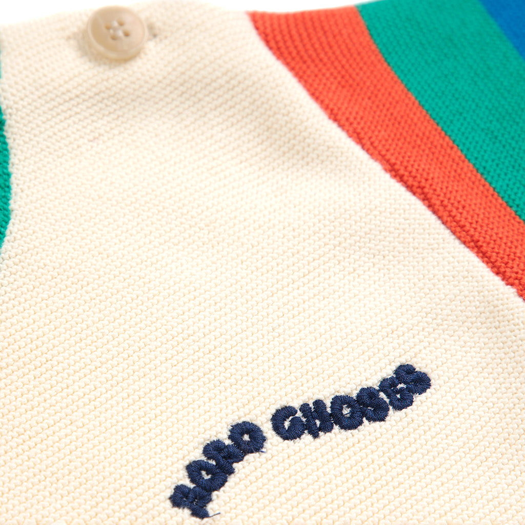 Bobo Choses Baby Colour Block Knitted T-shirt Cream