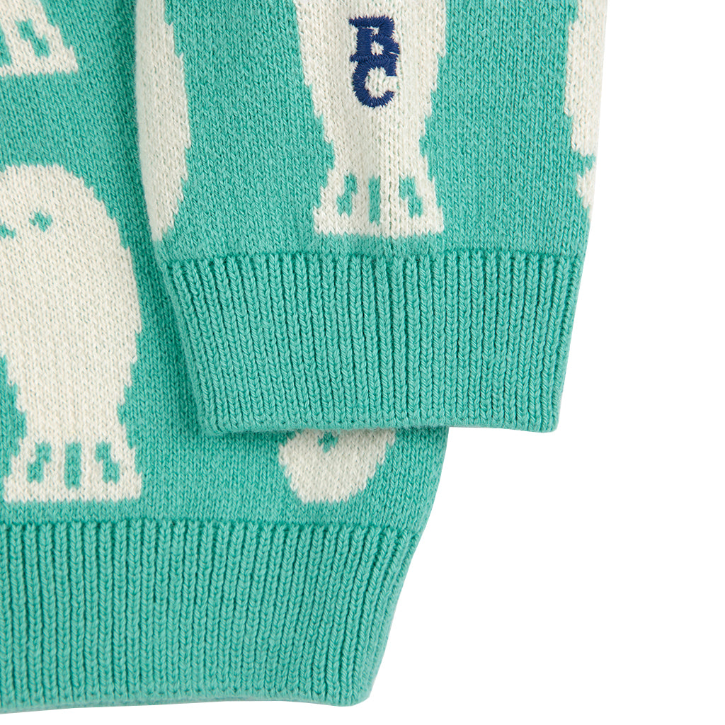 Bobo Choses Baby Lucky Fish Sweater Light Green