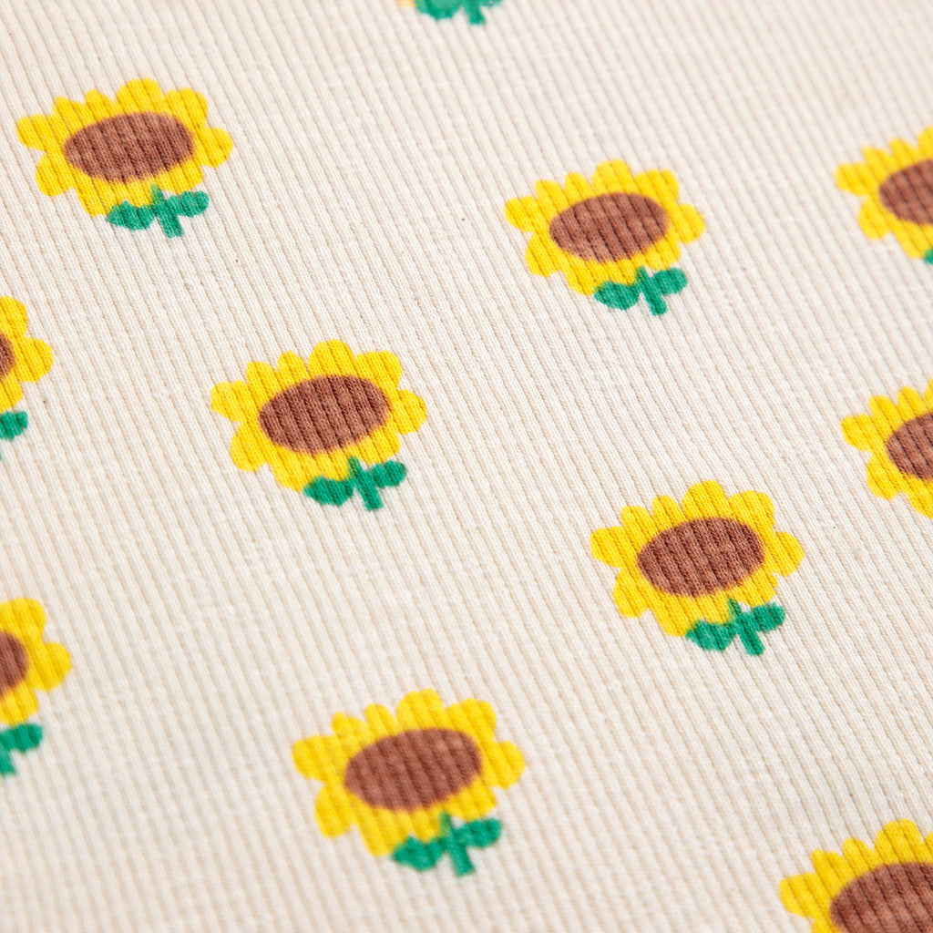 Bobo Choses Baby Sunflower All Over Balloon Sleeve T-shirt Beige