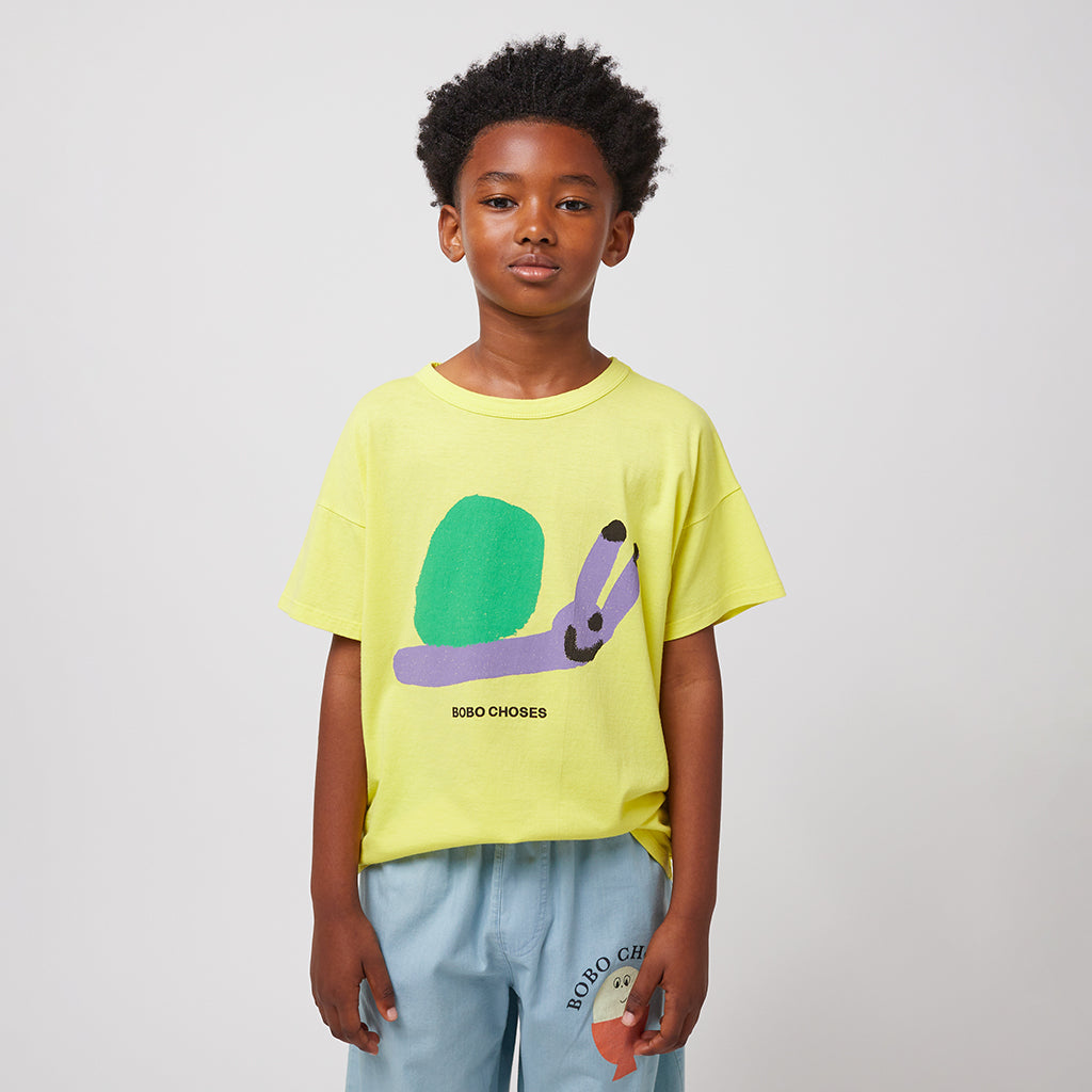 Bobo Choses Child Funny Snail T-shirt Light Yellow