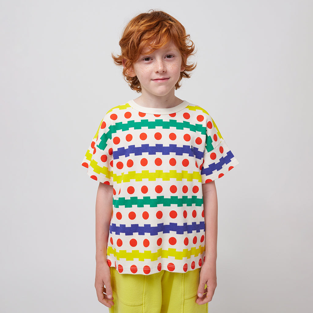 Bobo Choses Child Geometric All Over Waffle T-shirt Multicolour