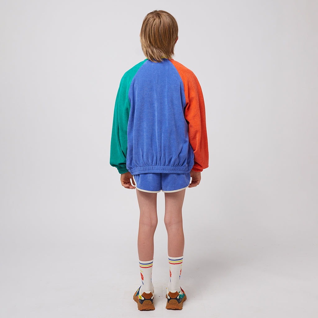 Bobo Choses Child Smiling Colour Block Zipped Sweatshirt Multicolour