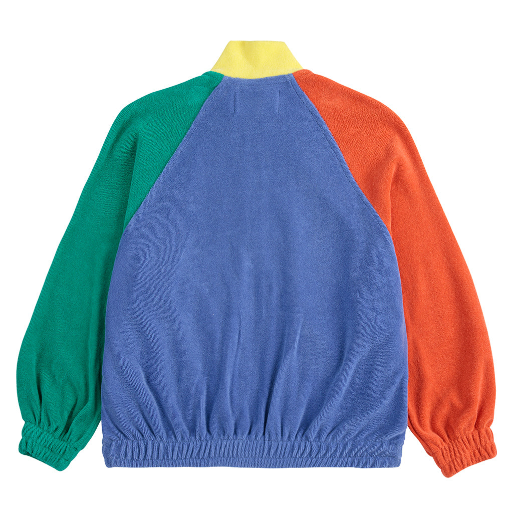Bobo Choses Child Smiling Colour Block Zipped Sweatshirt Multicolour