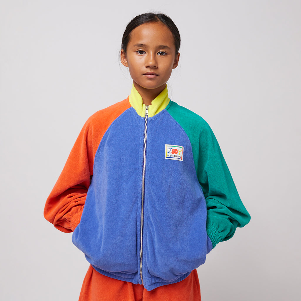 Bobo Choses Child Smiling Colour Block Zipped Sweatshirt Multicolour