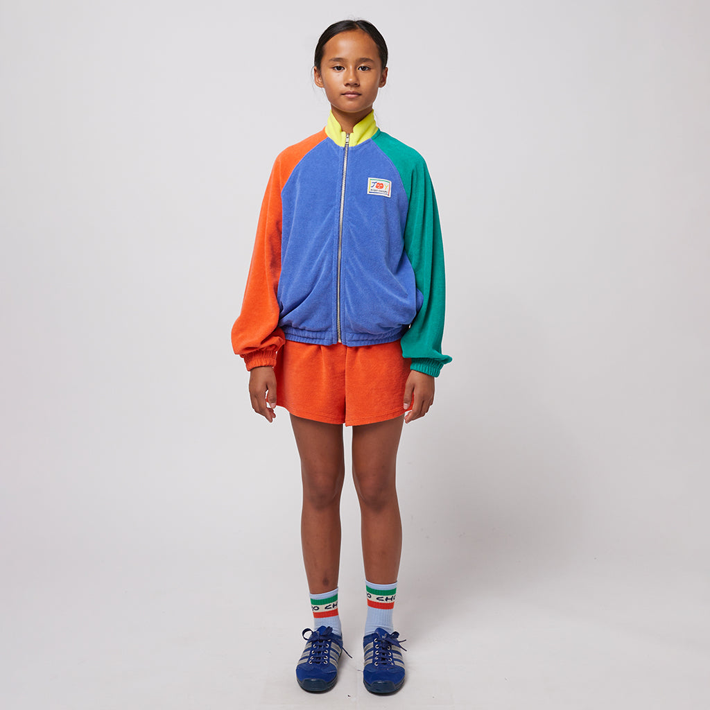 Bobo Choses Child Smiling Colour Block Zipped Sweatshirt Multicolour