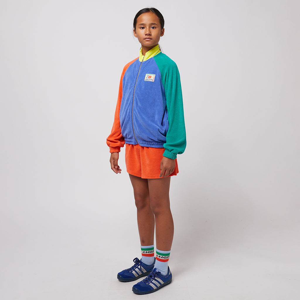 Bobo Choses Child Smiling Colour Block Zipped Sweatshirt Multicolour