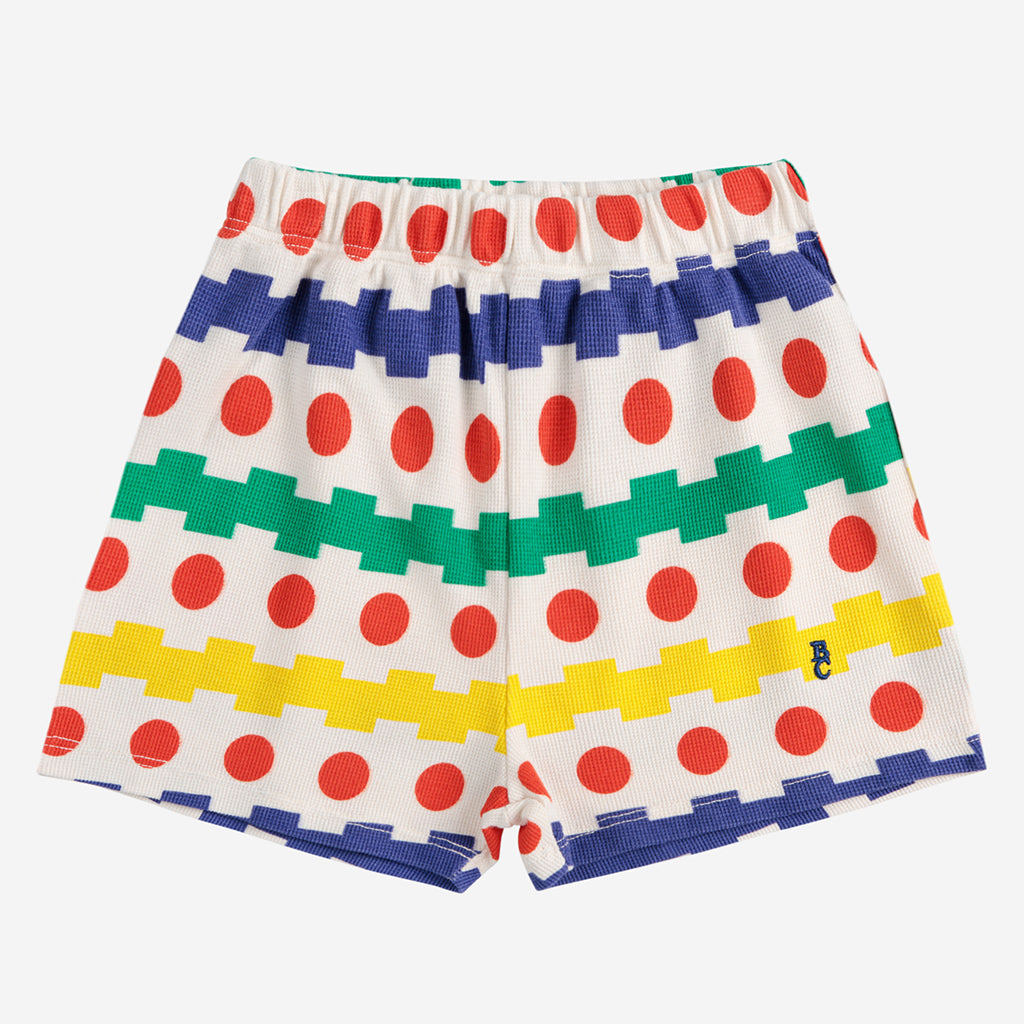 Bobo Choses Child Geometric All Over Waffle Shorts Multicolour