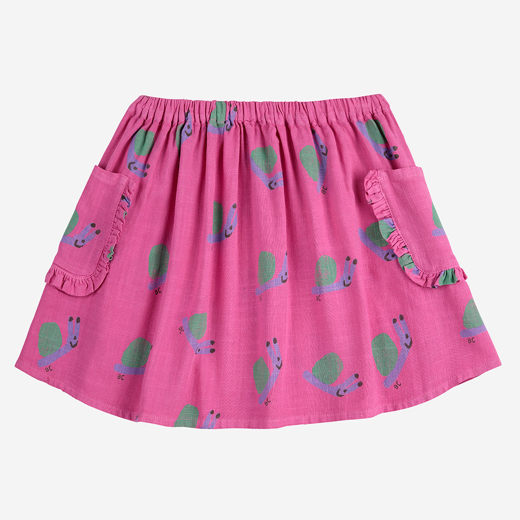 Bobo Choses Child Funny Snail All Over Skirt Fuschia Pink