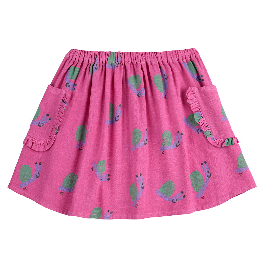 Bobo Choses Child Funny Snail All Over Skirt Fuschia Pink