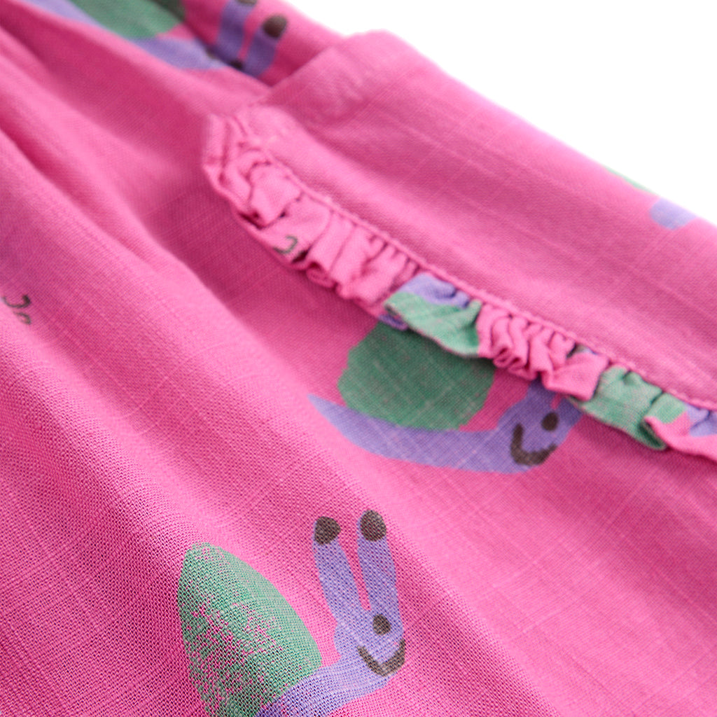 Bobo Choses Child Funny Snail All Over Skirt Fuschia Pink