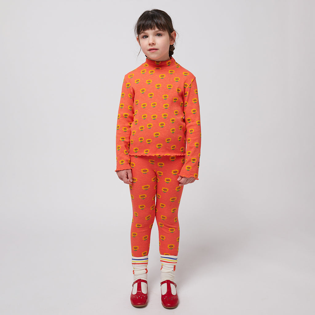 Bobo Choses Child Sunflower All Over Leggings Red