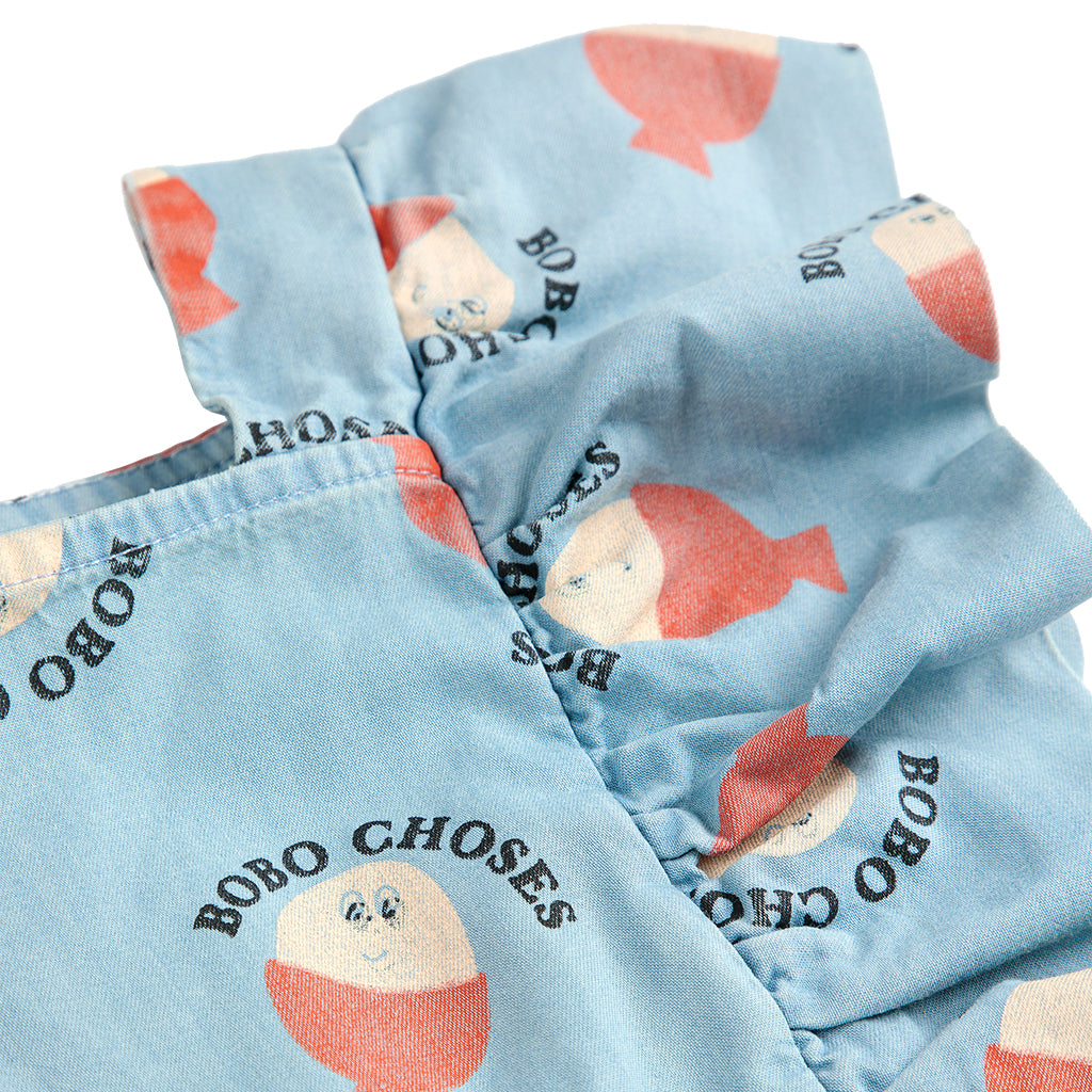 Bobo Choses Child Morning Egg All Over Ruffle Dress Light Blue