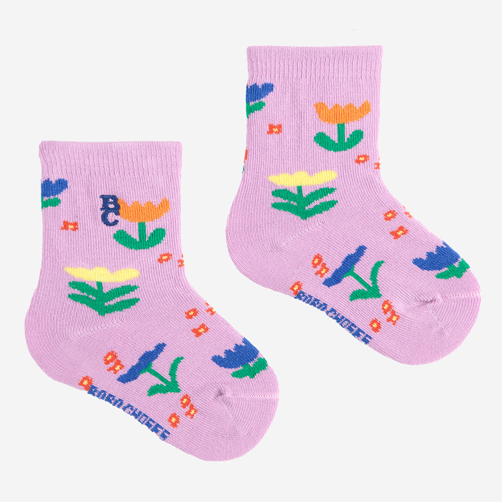 Bobo Choses Baby Garden Party All Over Short Socks Lavender Purple