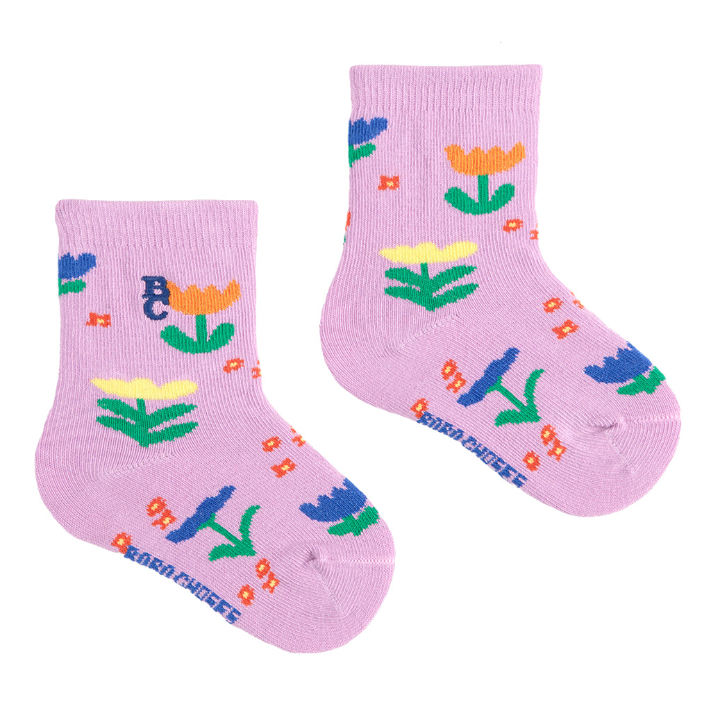 Bobo Choses Baby Garden Party All Over Short Socks Lavender Purple