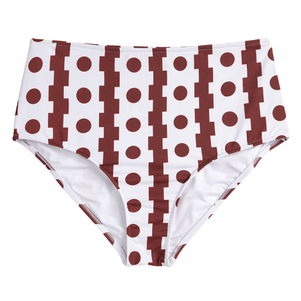 Bobo Choses Woman Geometric Print Swim Bottoms Brown