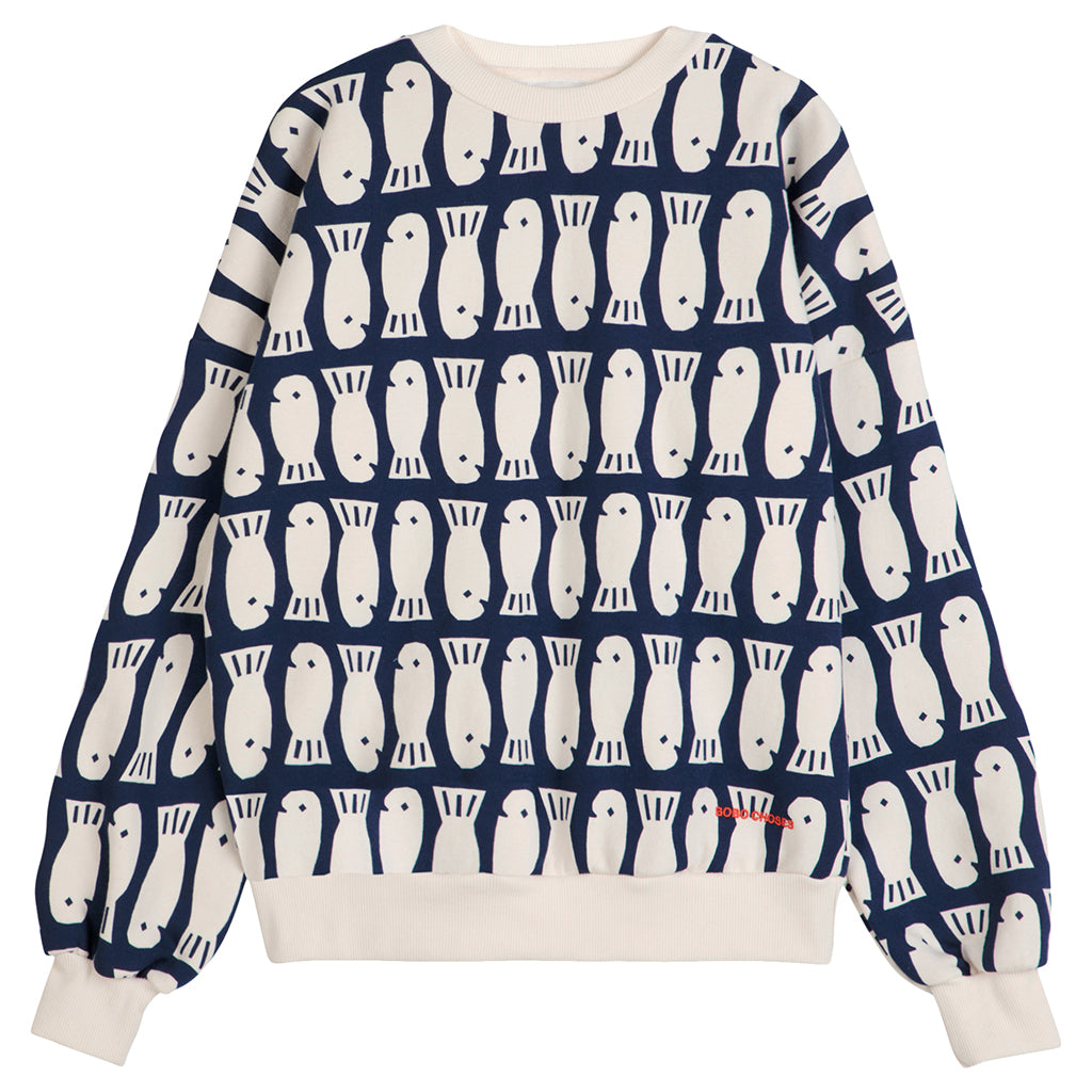 Bobo Choses Woman Lucky Fish Sweatshirt Navy Blue