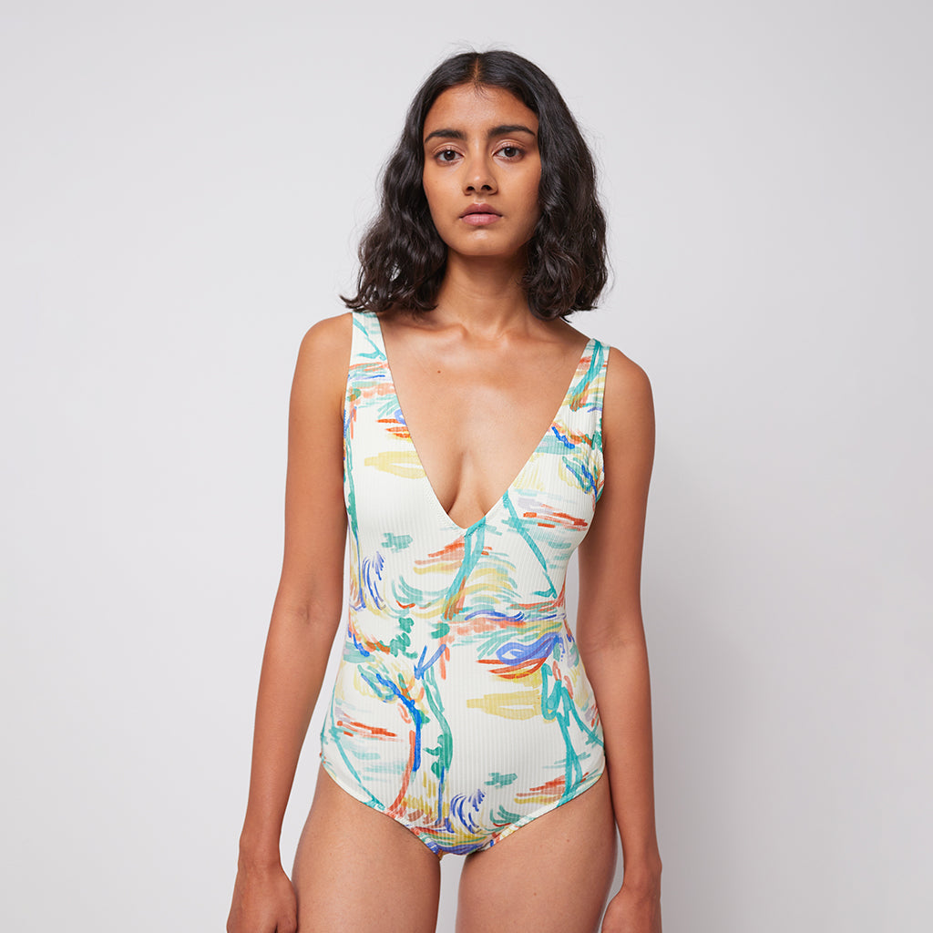Bobo Choses Woman Spring Landscape Print Swimsuit Multicolour