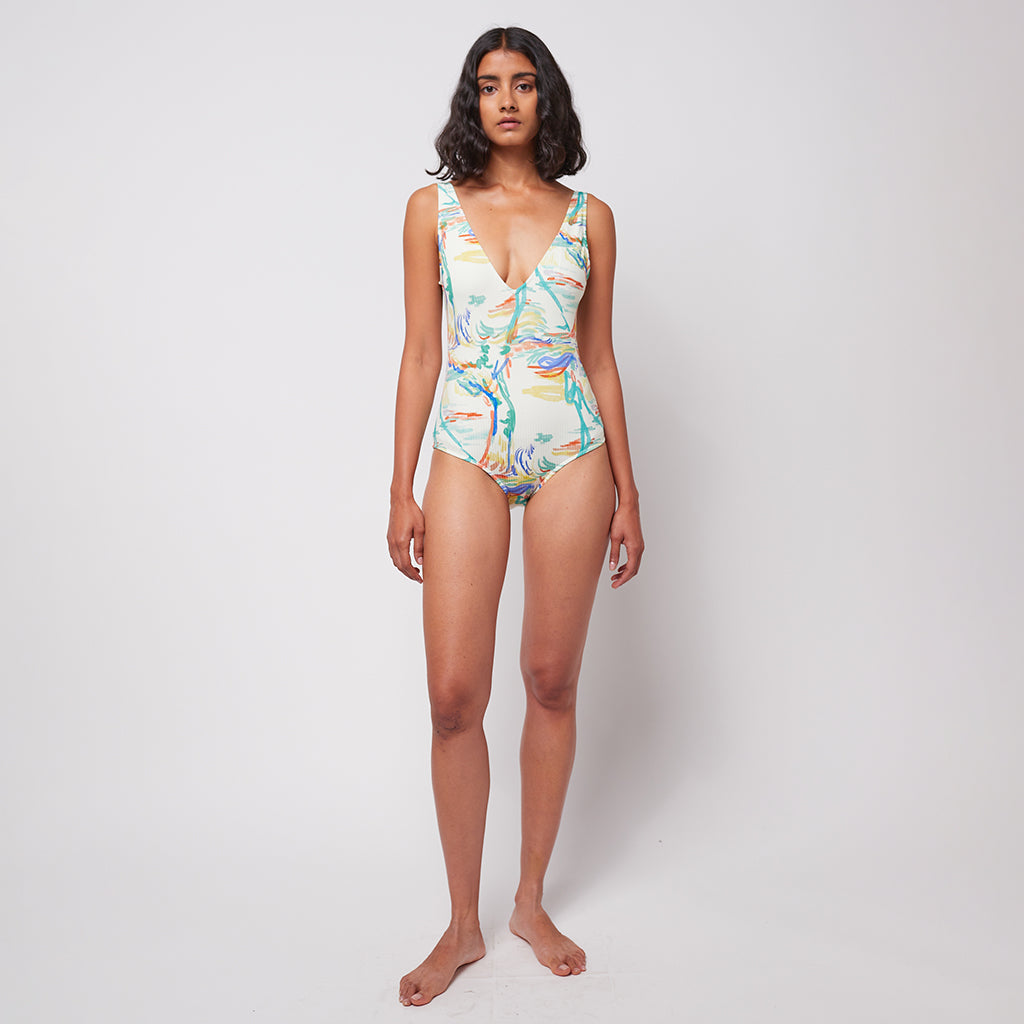 Bobo Choses Woman Spring Landscape Print Swimsuit Multicolour