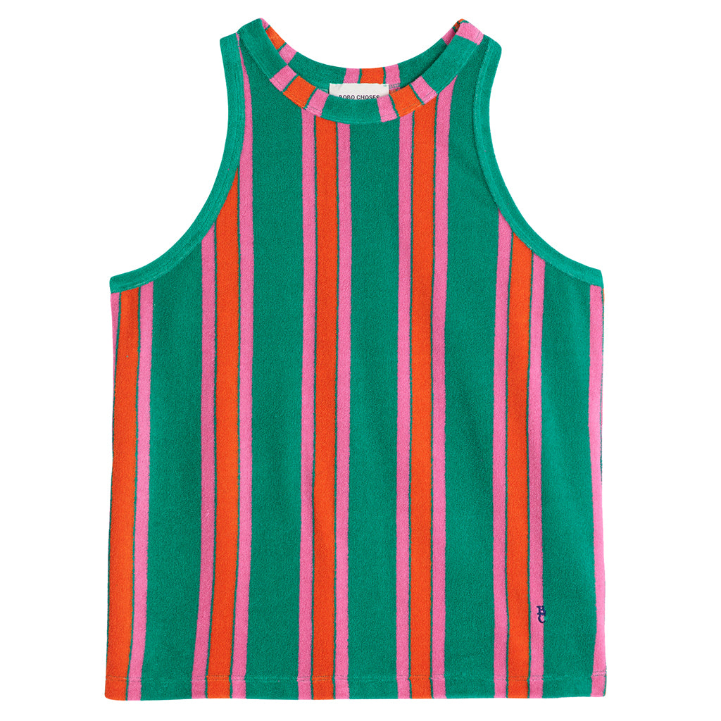 Bobo Choses Woman Striped Terry Tank Top Multicolour