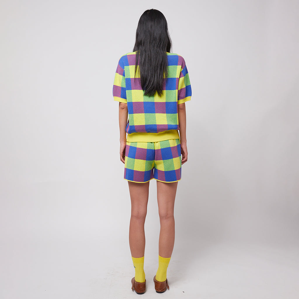 Bobo Choses Woman Vichy Knit Shorts Multicolour