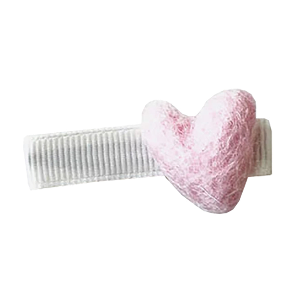 Bohemian Babies Felt Heart Hair Clip Pale Pink