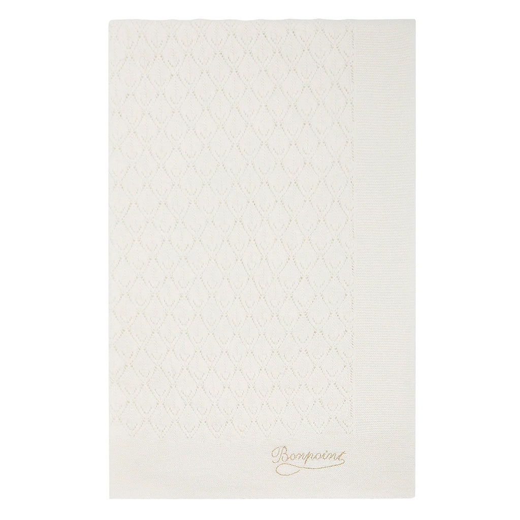 Bonpoint Baby Openwork Blanket Milk White