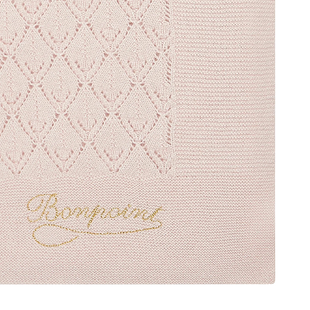 Bonpoint Baby Openwork Blanket Pale Pink
