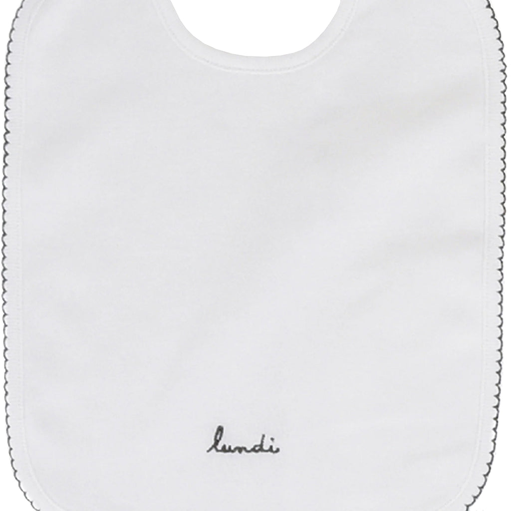 Bonpoint Baby Set Of 7 Embroidered Bibs White