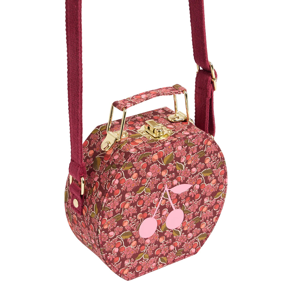 Bonpoint Child Jadore Suitcase Bag Grenadine Red Floral Print