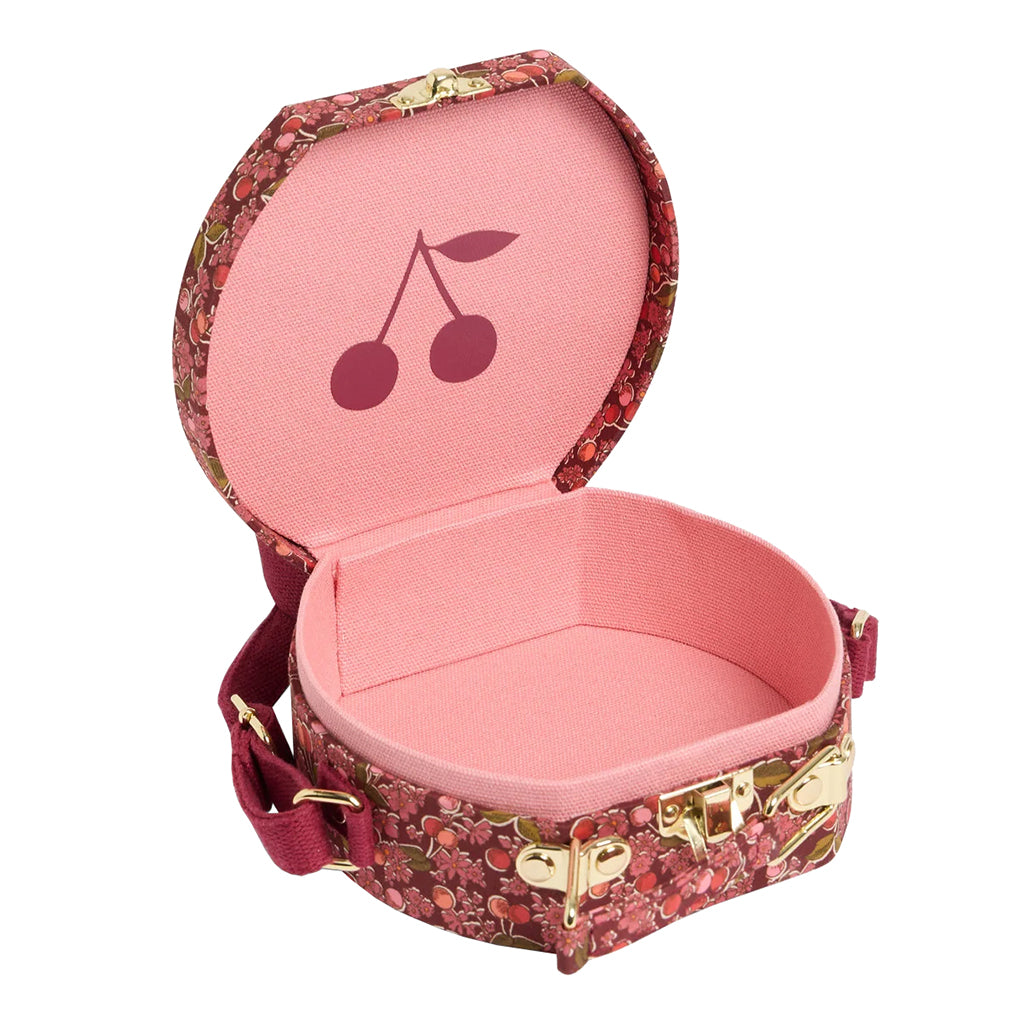 Bonpoint Child Jadore Suitcase Bag Grenadine Red Floral Print