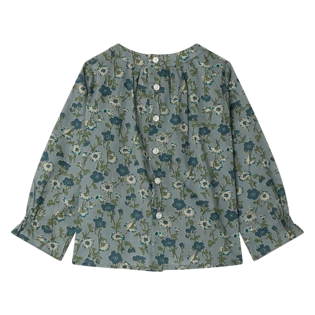 Bonpoint Baby Blissi Blouse Verdigris Green Floral Print