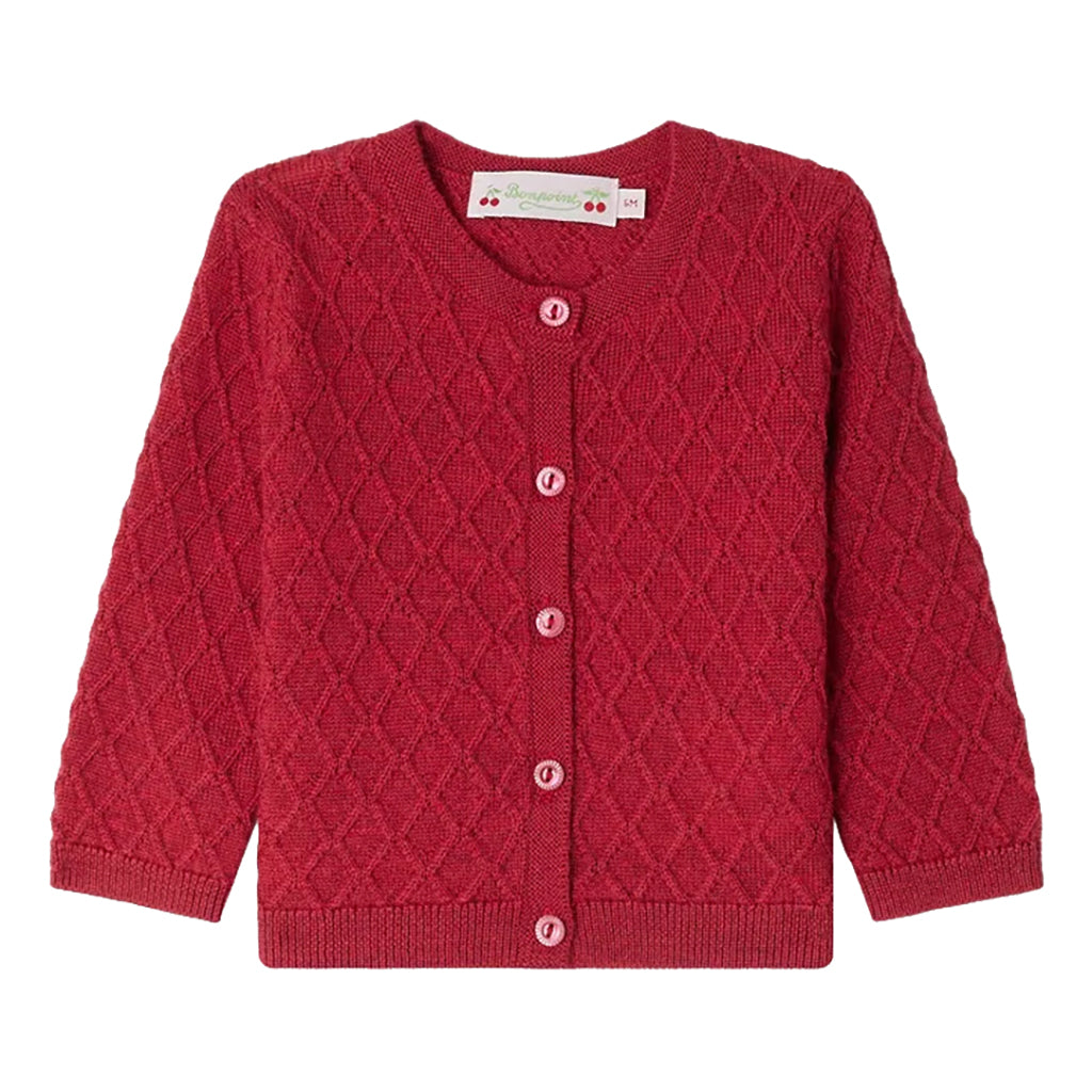 Bonpoint Baby Jarancia Cardigan Cherry Red