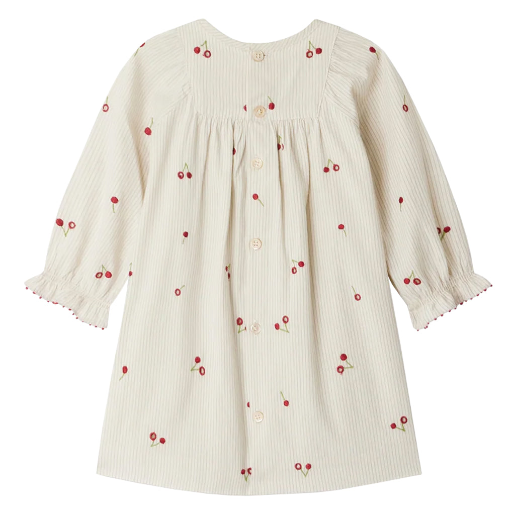 Bonpoint Baby Taelia Dress With Cherry Embroidery Red