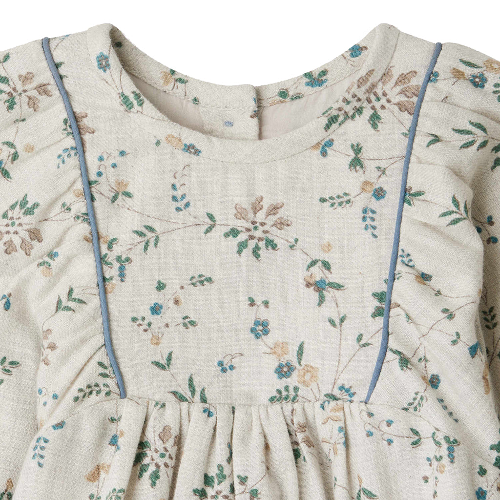 Bonpoint Baby Gaetane Dress Pearl Grey Floral Print