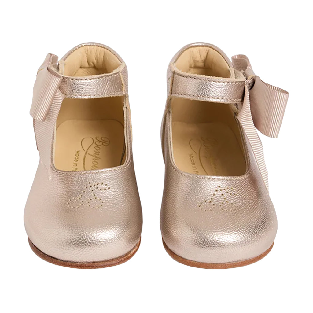 Bonpoint Baby Jain Shoes Pink Gold