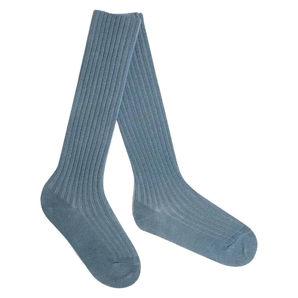Bonpoint Baby Banny Ribbed Tights Verdigris Blue
