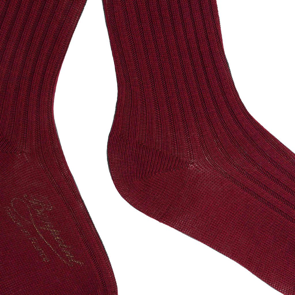 Bonpoint Baby Banny Ribbed Tights Bordeaux Red