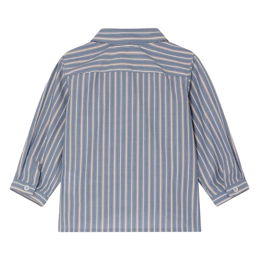 Bonpoint Baby Mico Shirt Blue Stripes