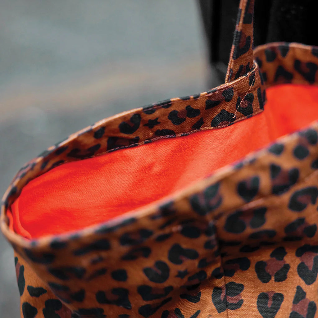 Bonton Child Faroe Medium Tote Bag Leopard Print Brown