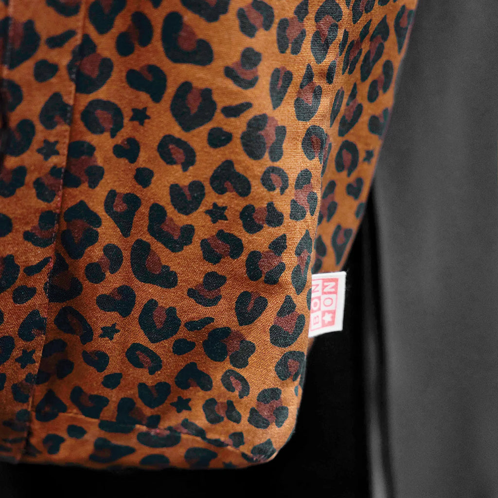 Bonton Child Faroe Medium Tote Bag Leopard Print Brown