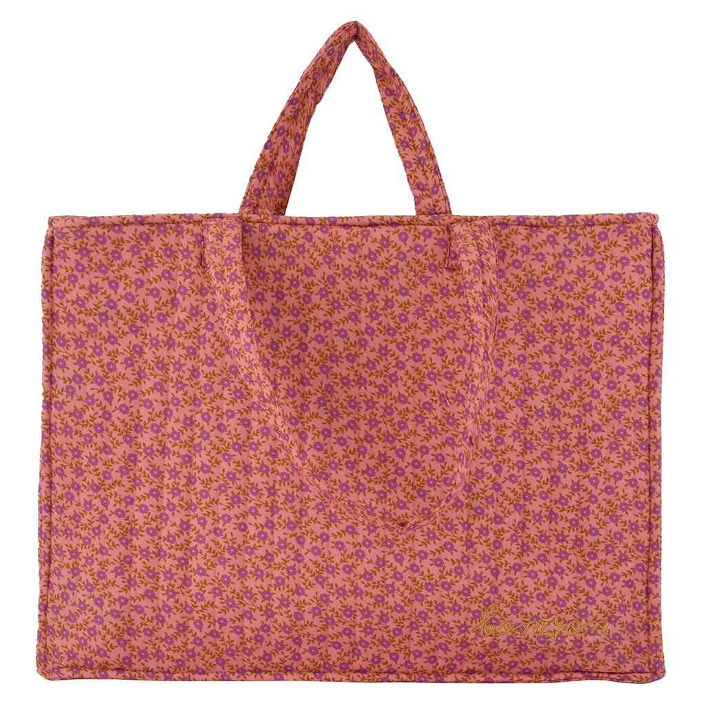 Bonton Child Mia Tote Bag Foulfleur Purple Floral Print