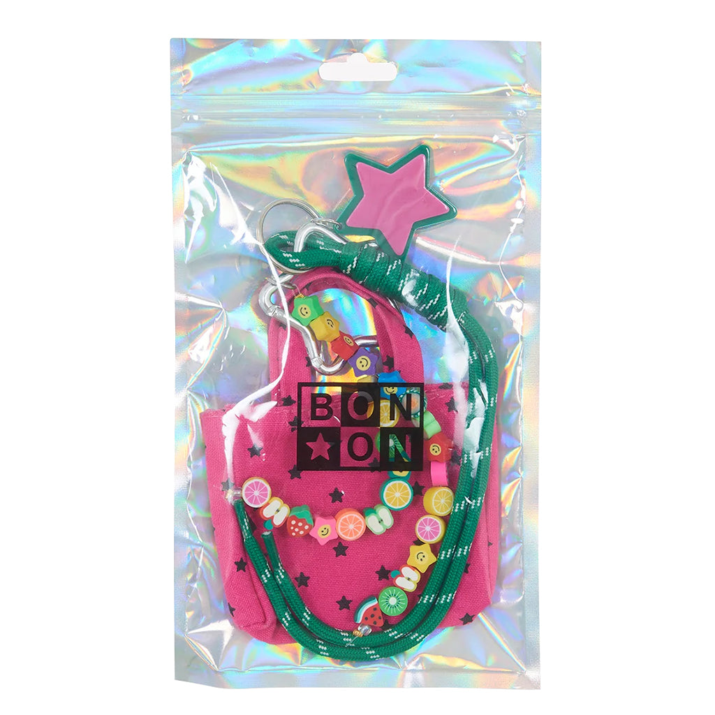 Bonton Child Grigri Tote Bag Key Ring Pink Blush